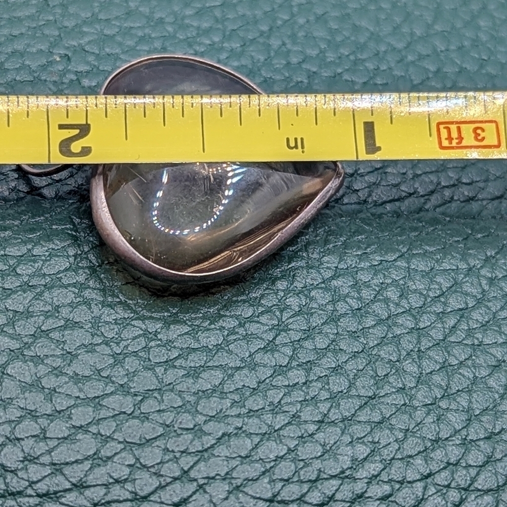 ✨ 925 Heart-Shaped Rutilated Quartz Pendant ✨ - Picture 6 of 7